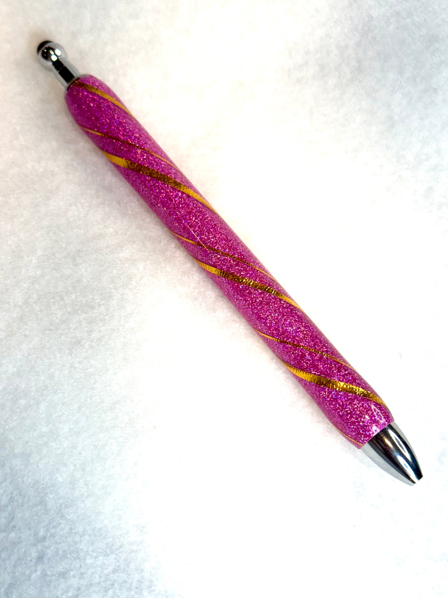 Pink Glitter with Gold