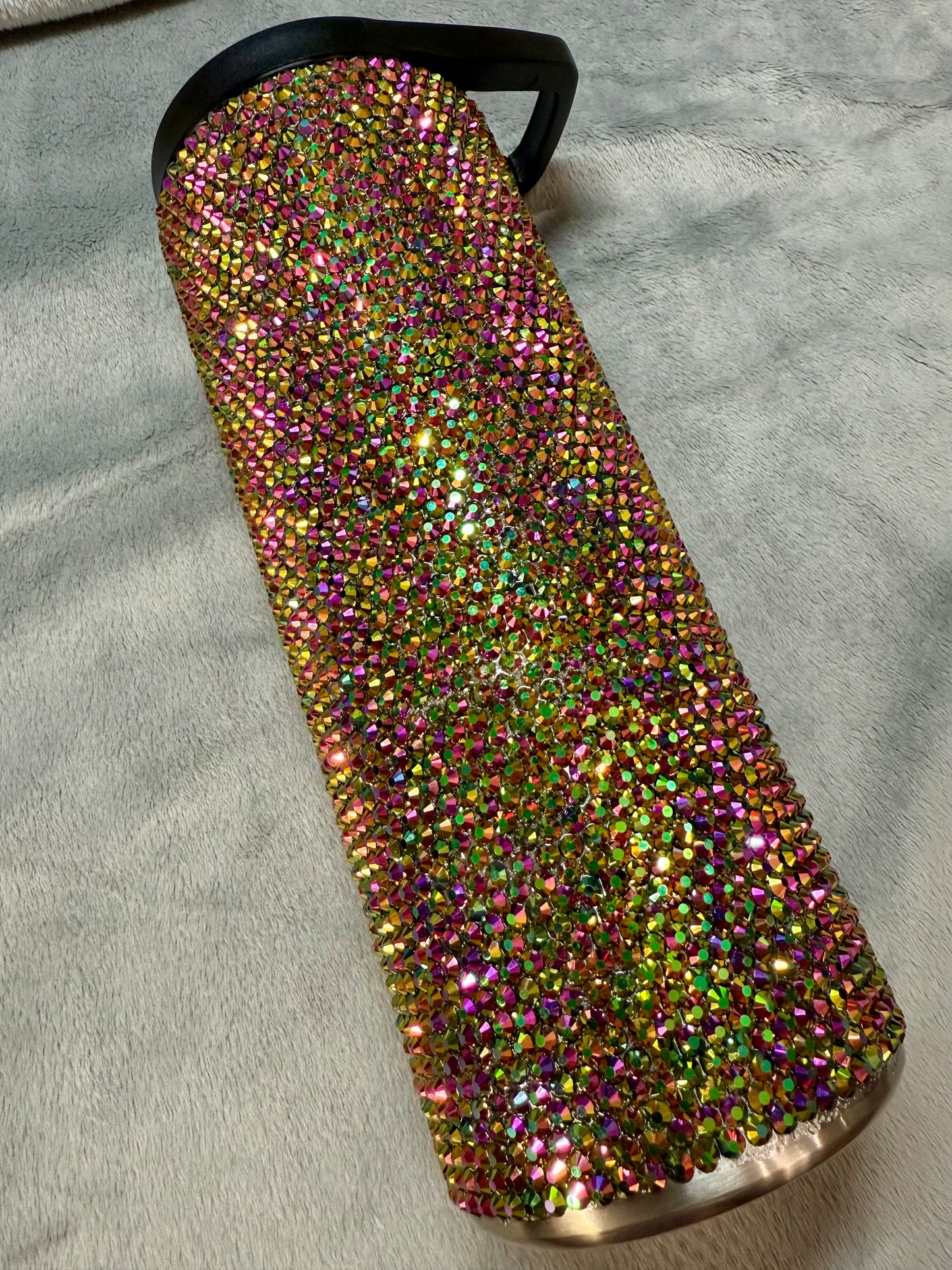 25oz- Rainbow Rose Full Rhinestoned