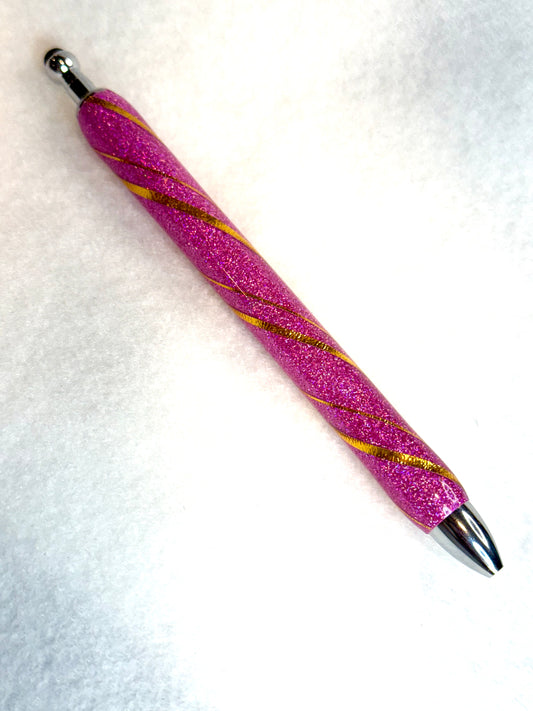 Pink Glitter with Gold