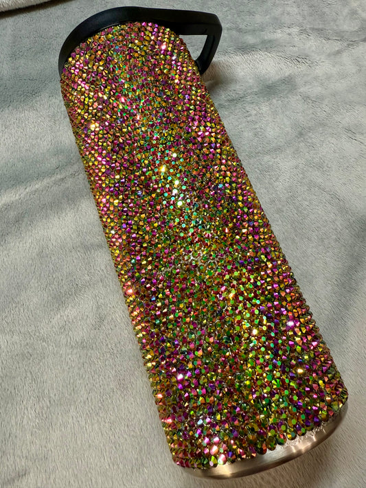 25oz- Rainbow Rose Full Rhinestoned