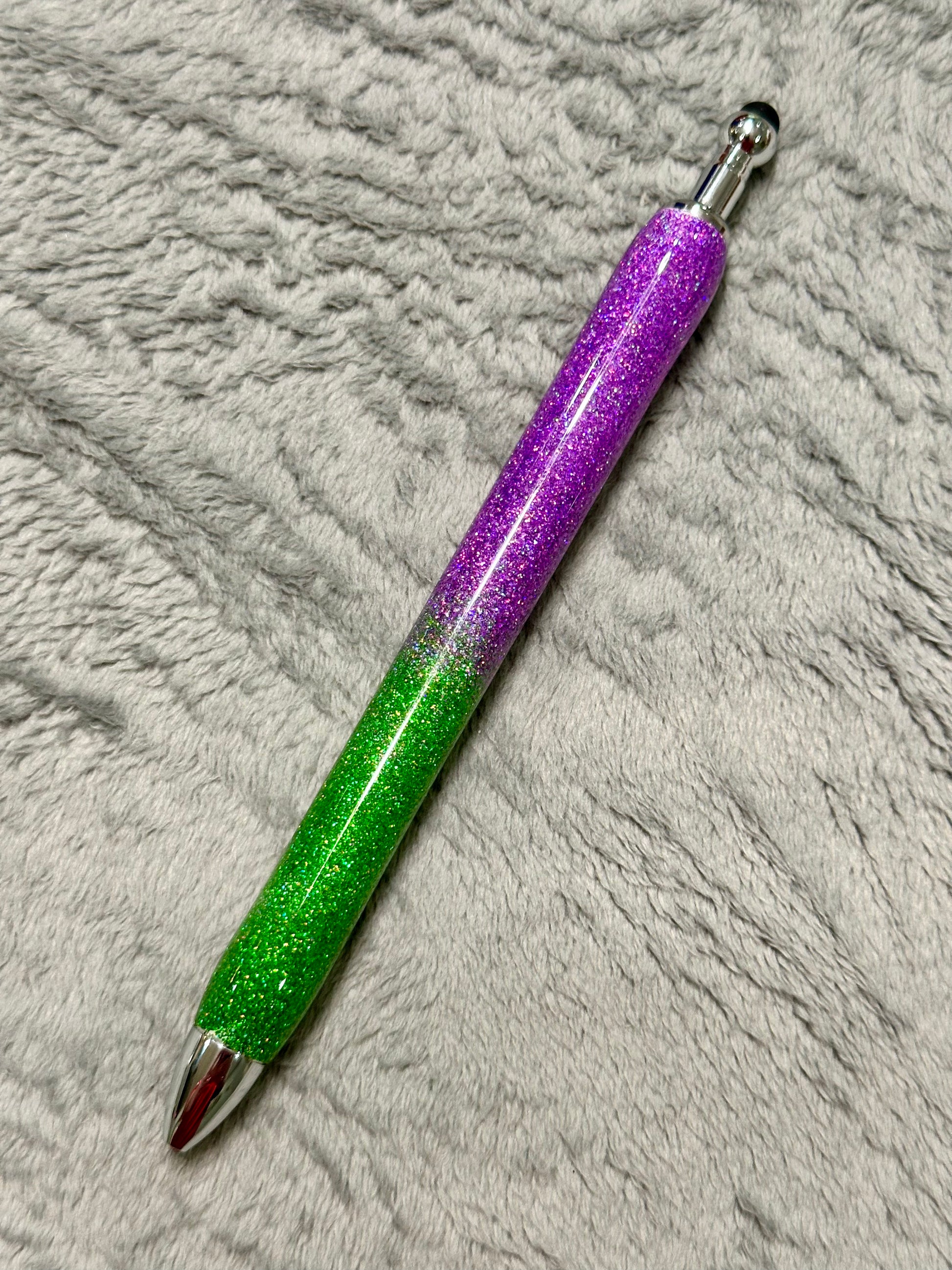 Green Purple Glitter Pen Pyer Clark Creations