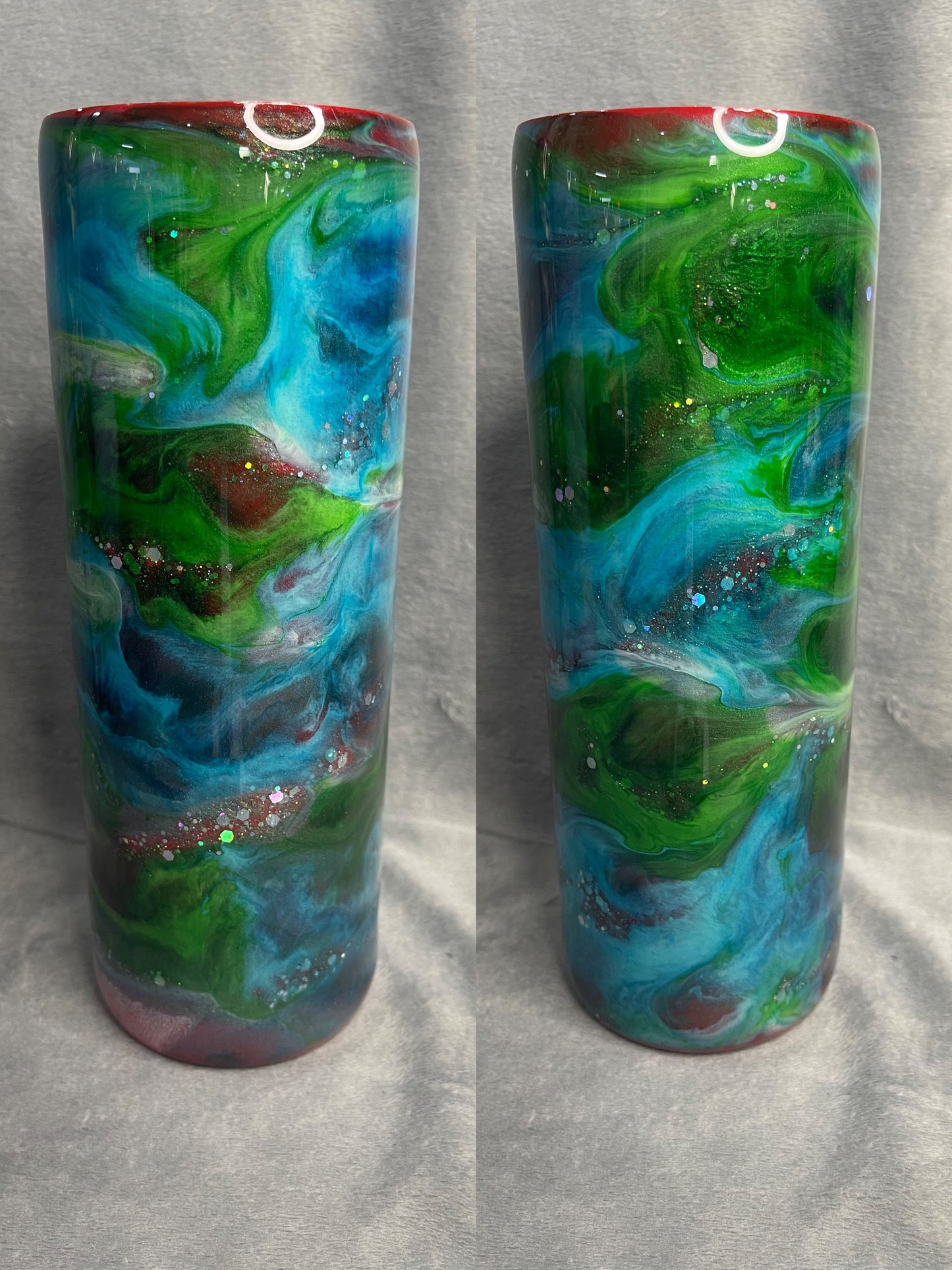 20oz- Red/Green/Blue Swirl